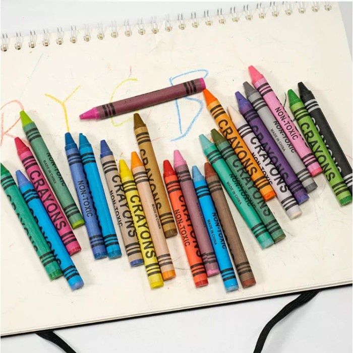 CR24 - Alat Mewarnai Anak Crayon 24 Warna Pensil Warna Crayon