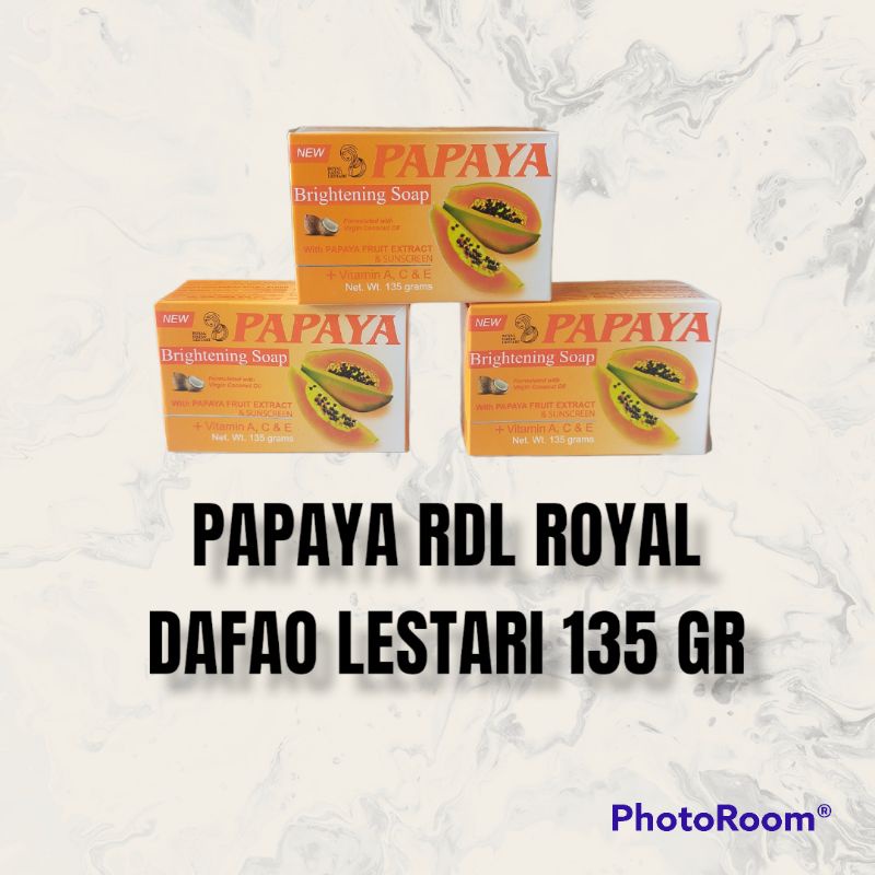 ✨SHASYA✨SABUN PAPAYA RDL 135 GRAM BRGHTENING SOAP BEST SELLER PRODUCT ROYAL DAFAO LESTARI