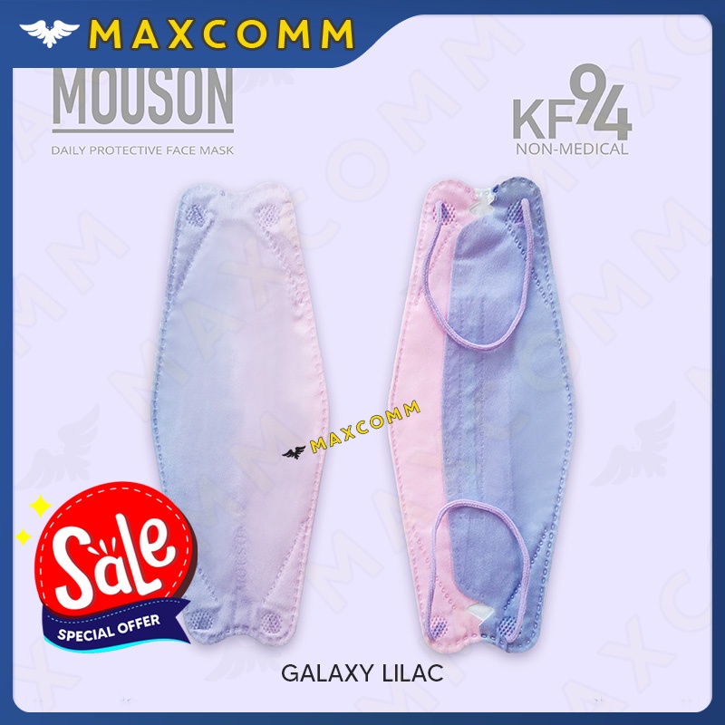 Masker Mouson KF94 Motif Galaxy Lilac isi 10 4 ply Masker Non Medis Sekali Pakai