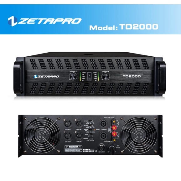 Power Amplifier 2 Channel Zetapro TD2000 TD 2000 TD-2000 class TD Original