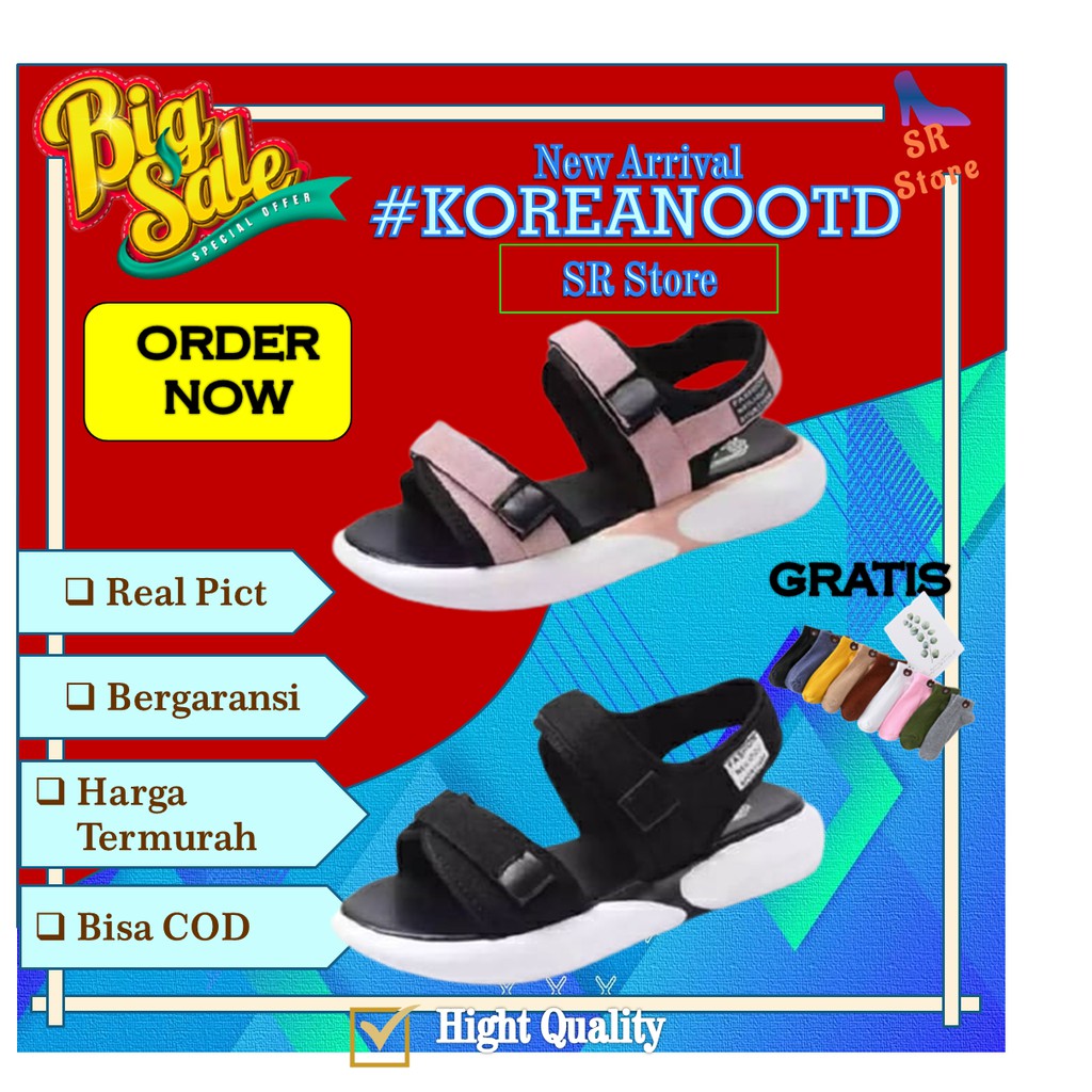 Sandal gunung cewek kekinian perempuan sendal tali cewe outdor otdor traveling wanita remaja dewasa 