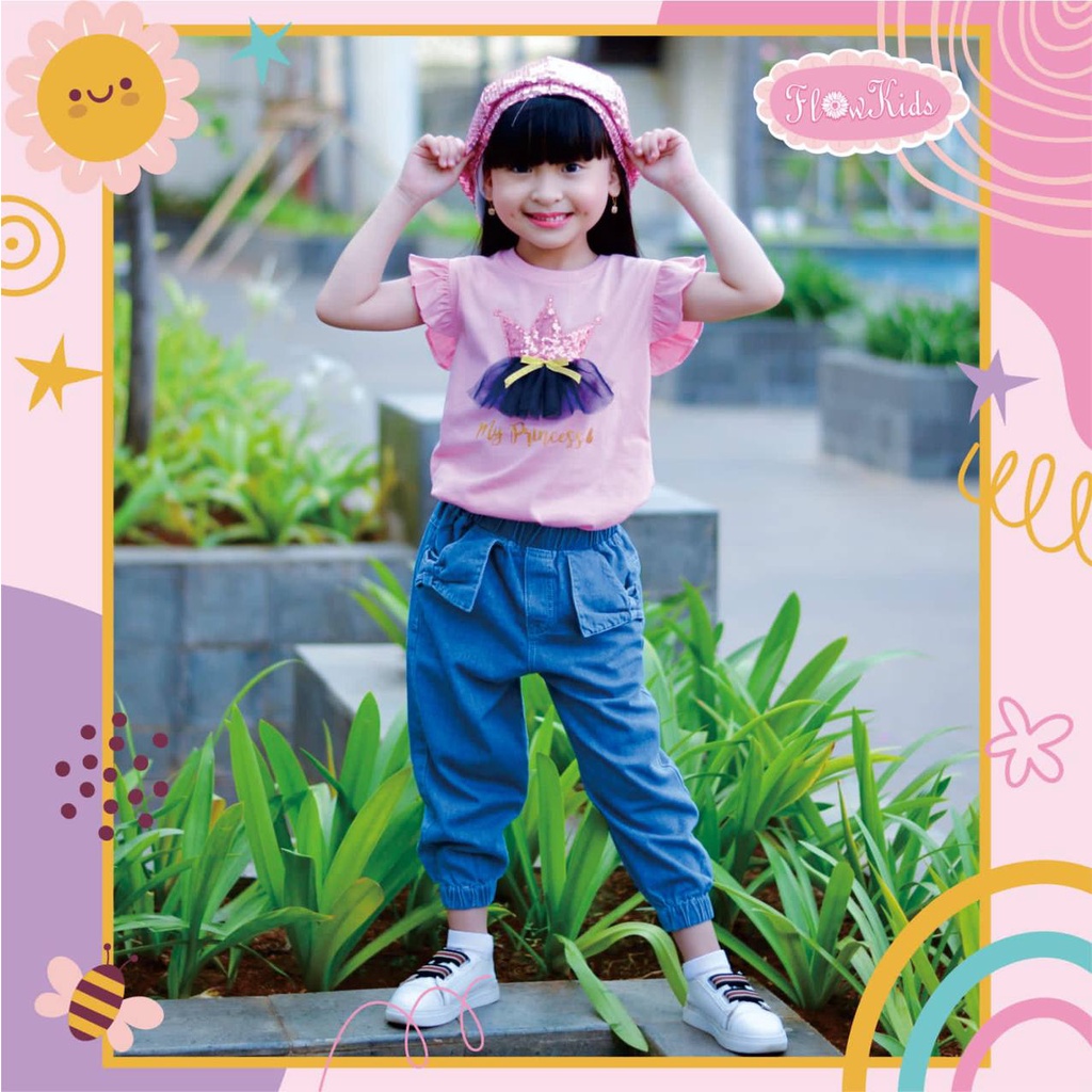 Set Wingtees Jeans Flowkids