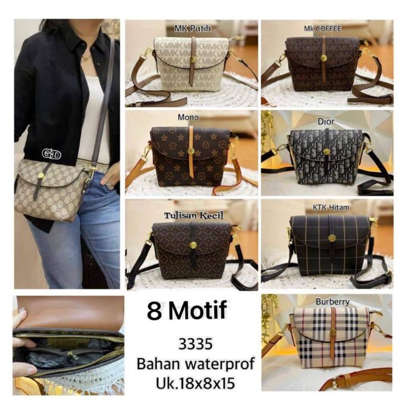 BEST SELLER tas fashion selempang mini sling bag motif import kode 3335