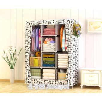 Lemari Pakaian Jumbo Motif Multifunction Wardrobe Ukuran 135x45x170cm