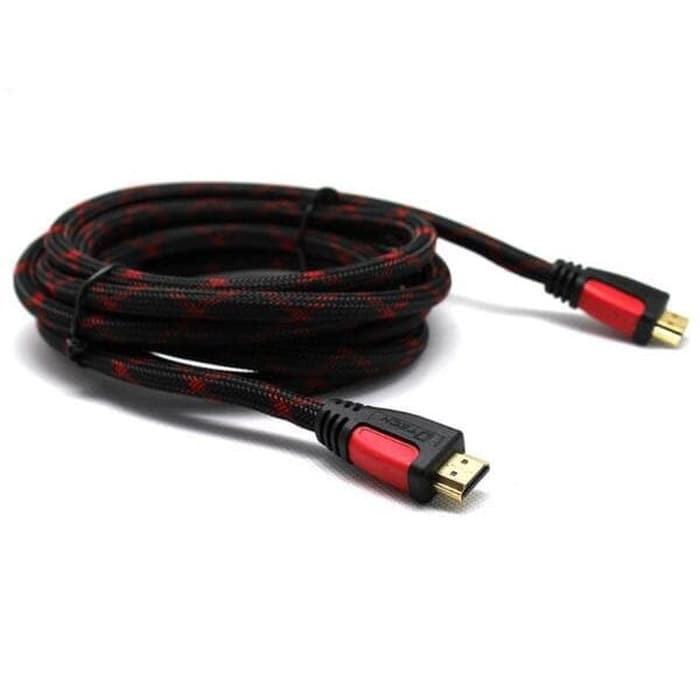 KABEL HDMI 3M SERAT JARING HDMI TO HDMI 3 m 1080P V1.4 3D HQ Best Seller