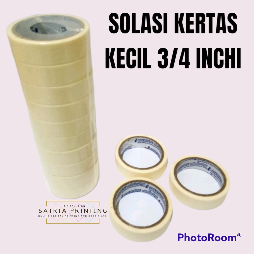 

Masking Tape Isolasi Kertas Kecil 3/4 inchi Goldtape