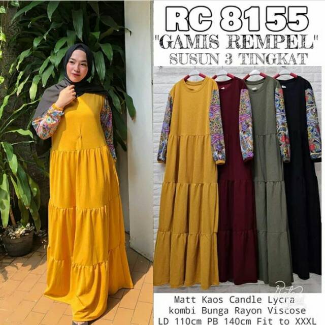 GAMIS REMPEL SUSUN 3 TINGKAT