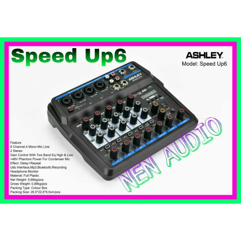 Mixer Ashley Speed UP6 original bluetooth recording