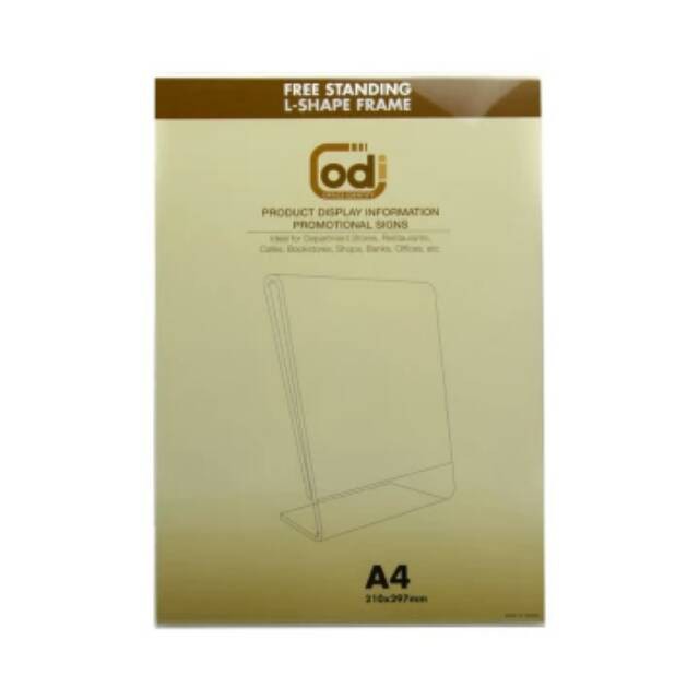 

ODI Sign Holder Acrylic Vertical L A4 - Holder Brosur A4