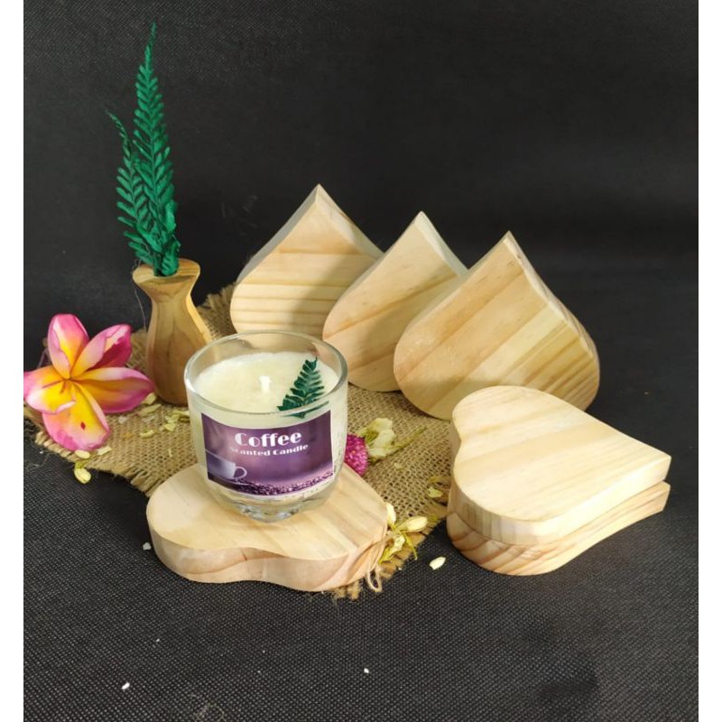 Tatakan lilin/ tatakan lilin love/souvenir/tatakan lucu