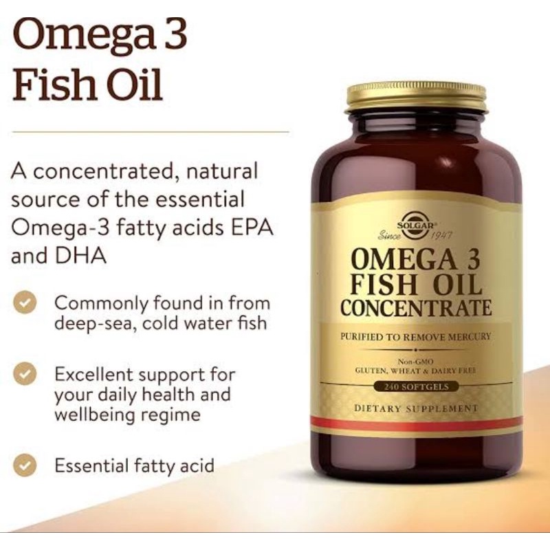 Solgar Omega 3 Fish Oil Concentrate (120)