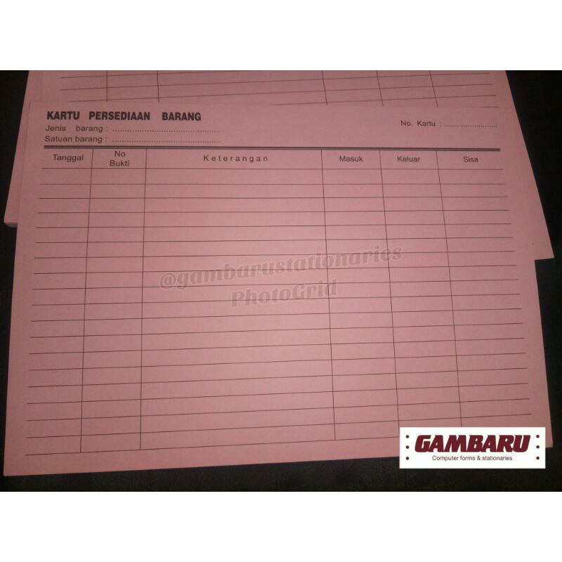 

KARTU PERSEDIAAN BARANG (100LEMBAR)