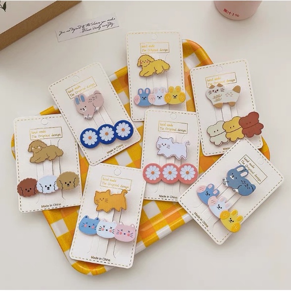 1SET 2PCS JEPIT RAMBUT ANAK PEREMPUAN KOREA AKSESORIS RAMBUT HAIRPIN PRINCESS KOREA FASHION MOTIF LUCU RABBIT AK33