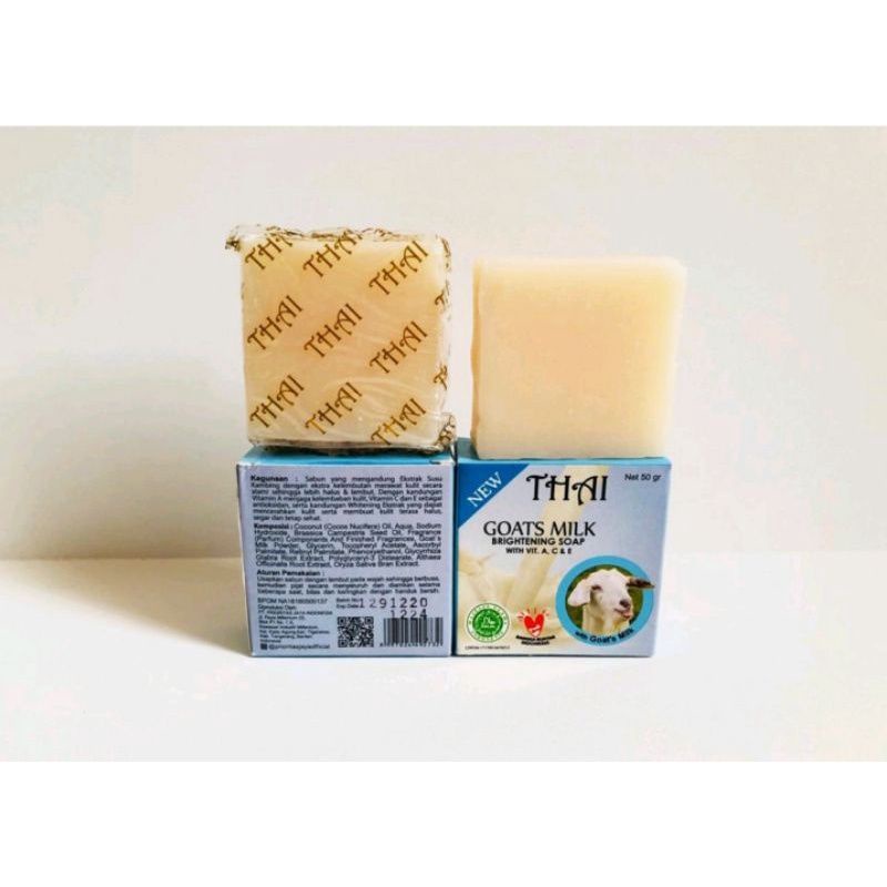 Thai body goats milk soap sabun mandi susu kambing thailand pemutih kulit putih skin brightening 50 gram