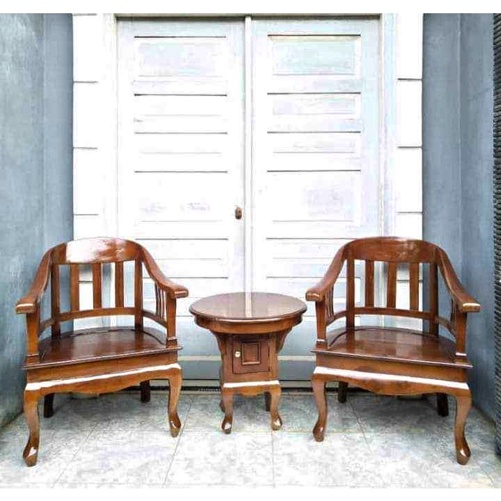 Kursi Teras kayu Jati betawi Lenong 2 kursi