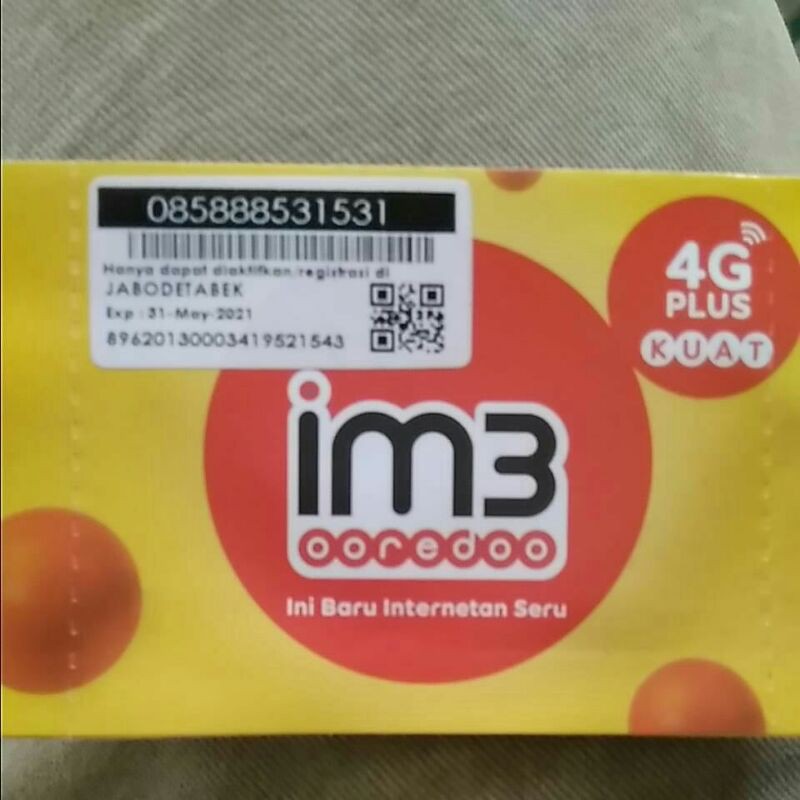 No Cantik IM3 Triple Tengah 8, dan double seri 085-888-531-531
