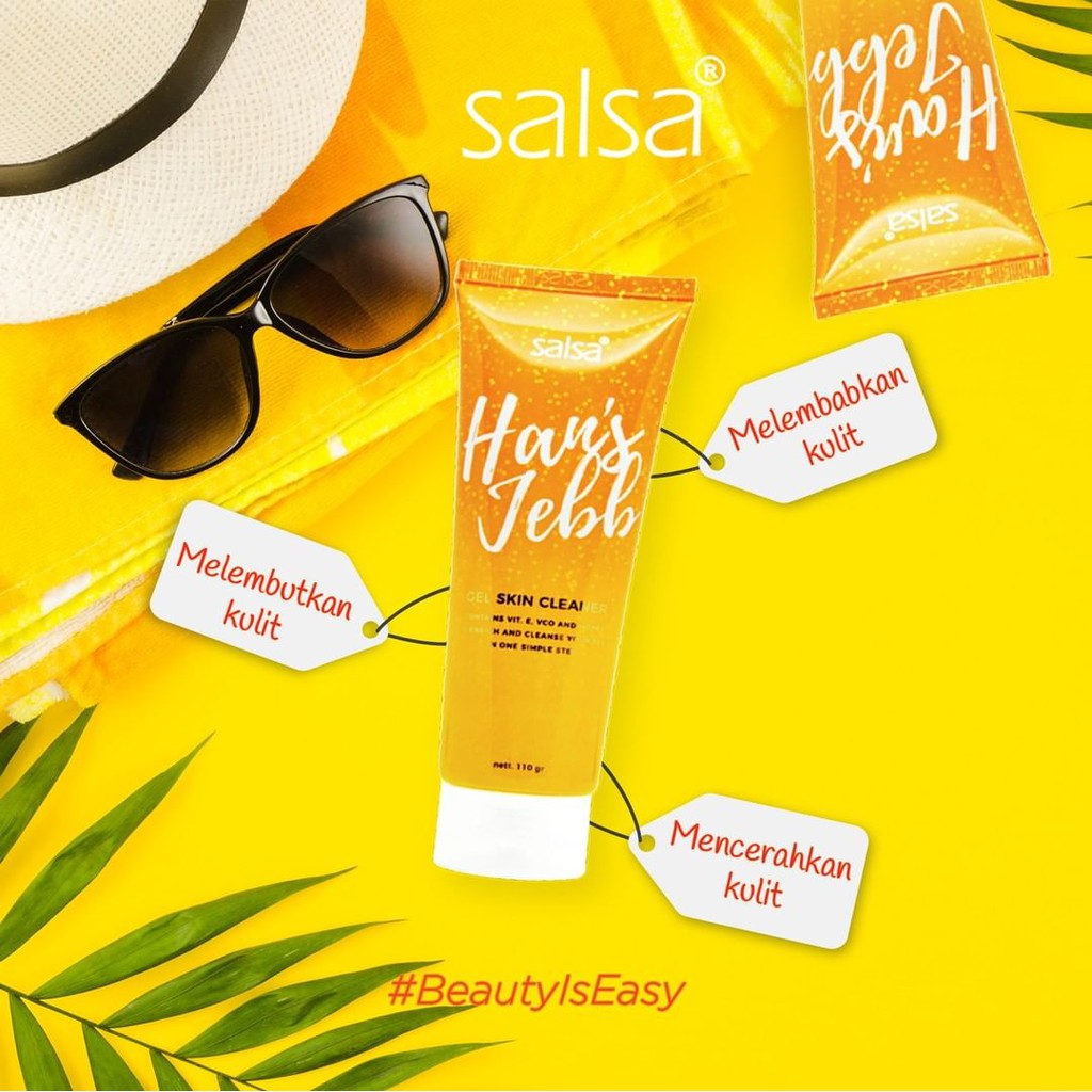 ❤ BELIA ❤ Salsa Hans Jebb Gel Skin Cleanser Perontok Daki | Green Tea Lemon Breeze Sweet Tropical