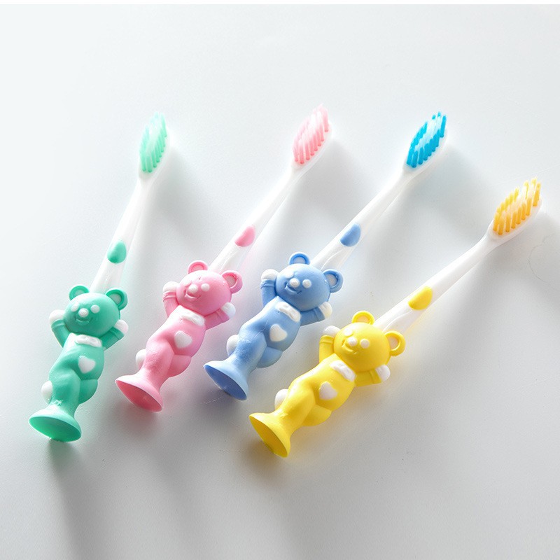BOSJKT895 Sikat Gigi Anak 1 set isi 4 pcs Karakter Beruang