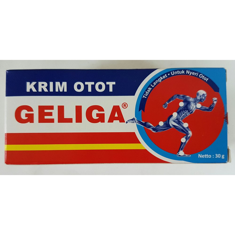 Geliga Cream Otot 30gr Krim Pereda Nyeri Capek Keseleo