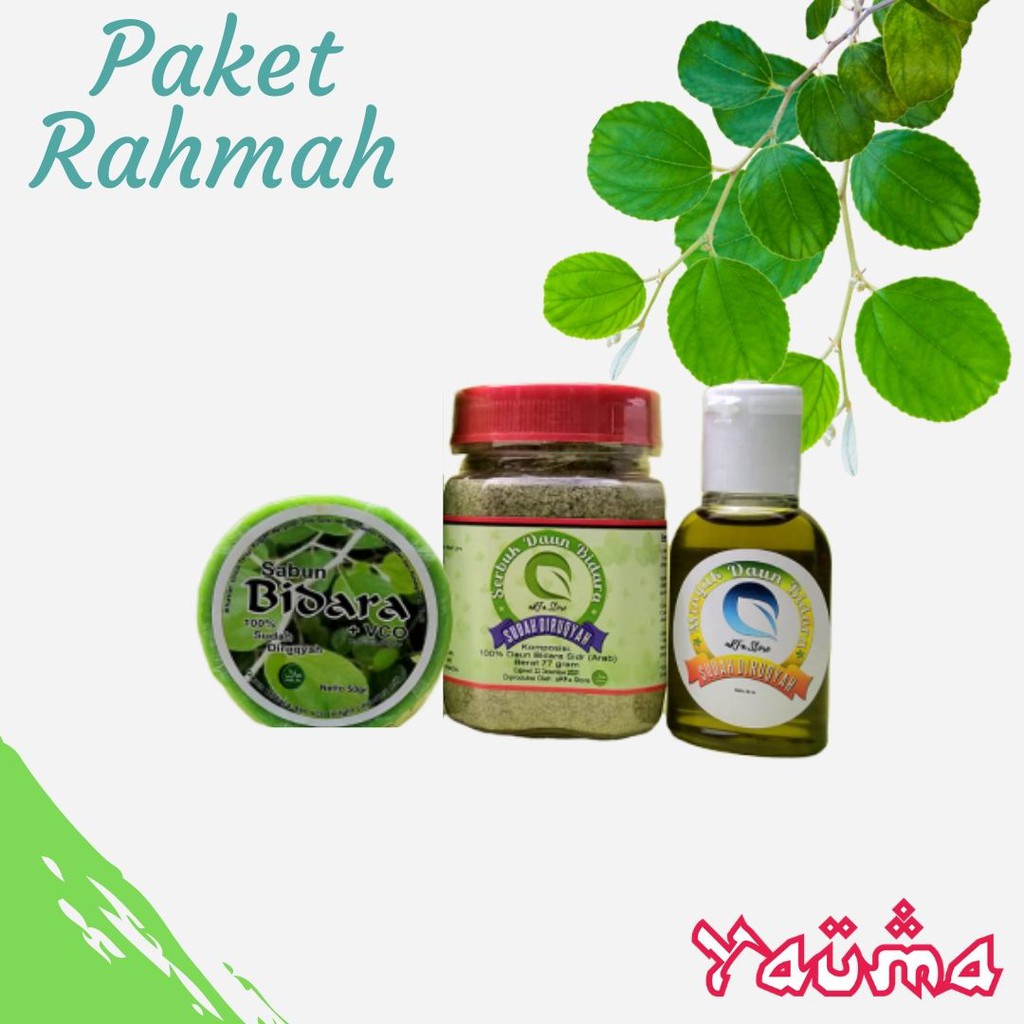 

PAKET RAHMAH (1 sabun, 1 serbuk, 1 minyak)