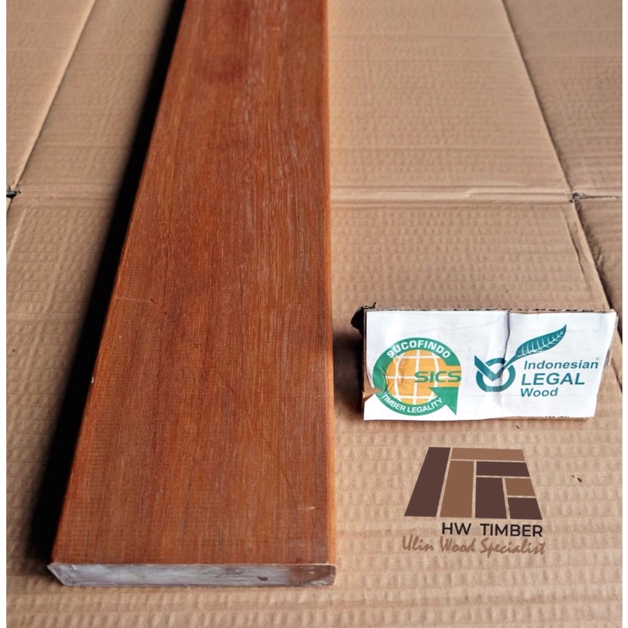 Papan Kayu Ulin Kalimantan 2CM x 12CM x 100CM