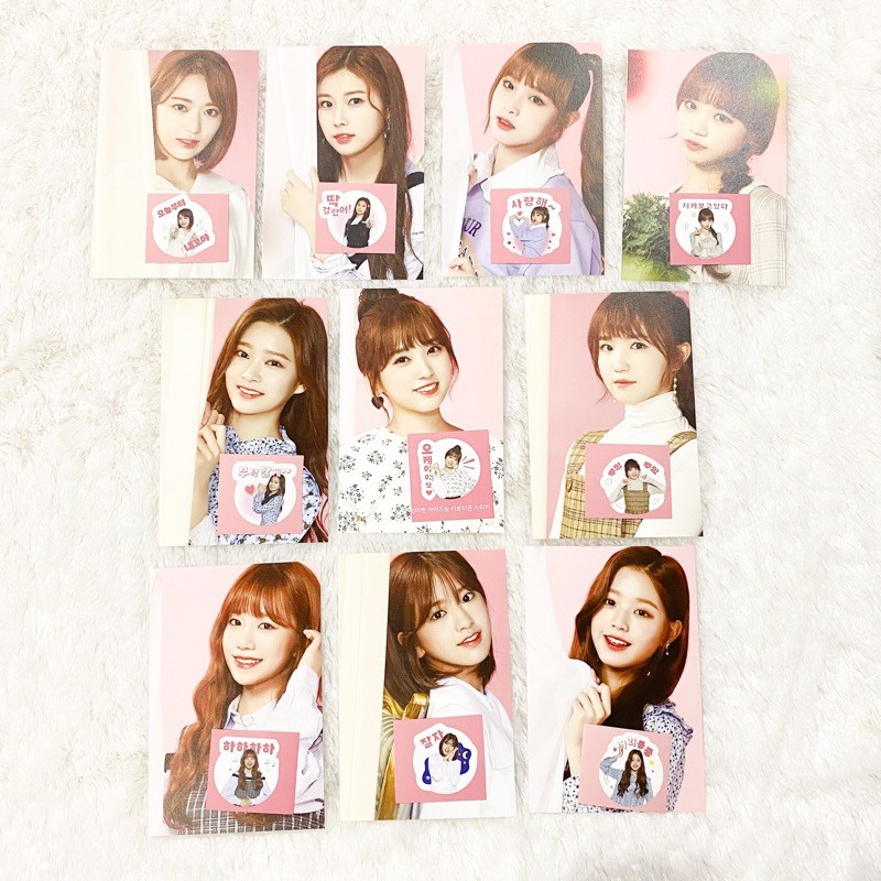 sharing izone iz*one gmarket ver 1 official postcard sticker