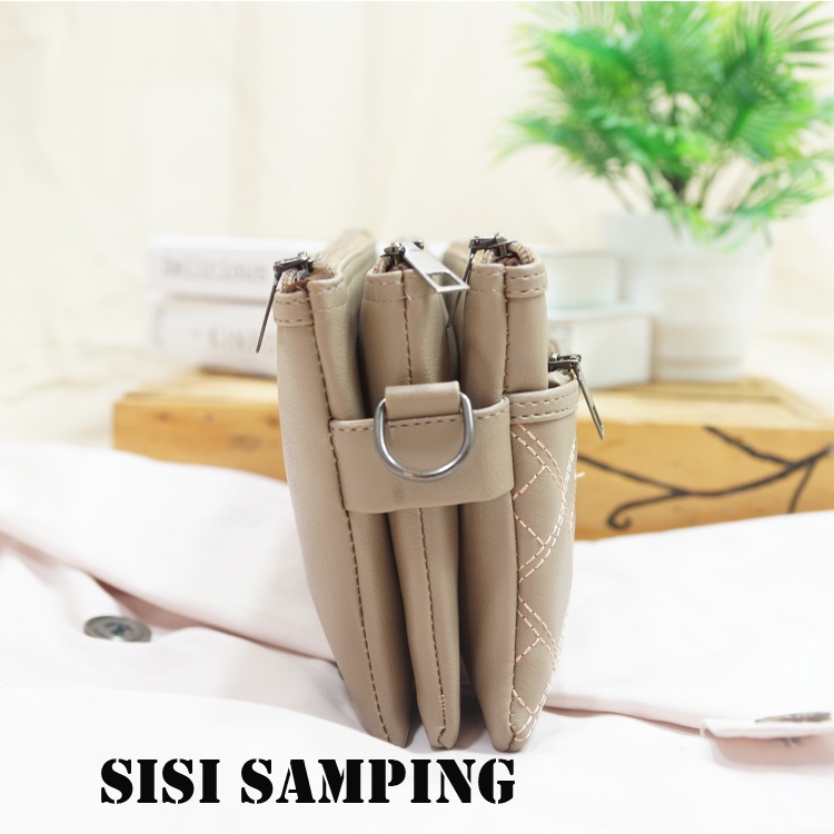 TuahSlim bags ( New ) SLingbag 4 ruang Import premium series high quality Cluth 09 / Tas Wanita Import Terbaru Kekinian viral/ Tas Selempang Wanita Terlaris / Tas Cluth import Wanita / Dompet Hp Dan Uang Wanita Terbaru