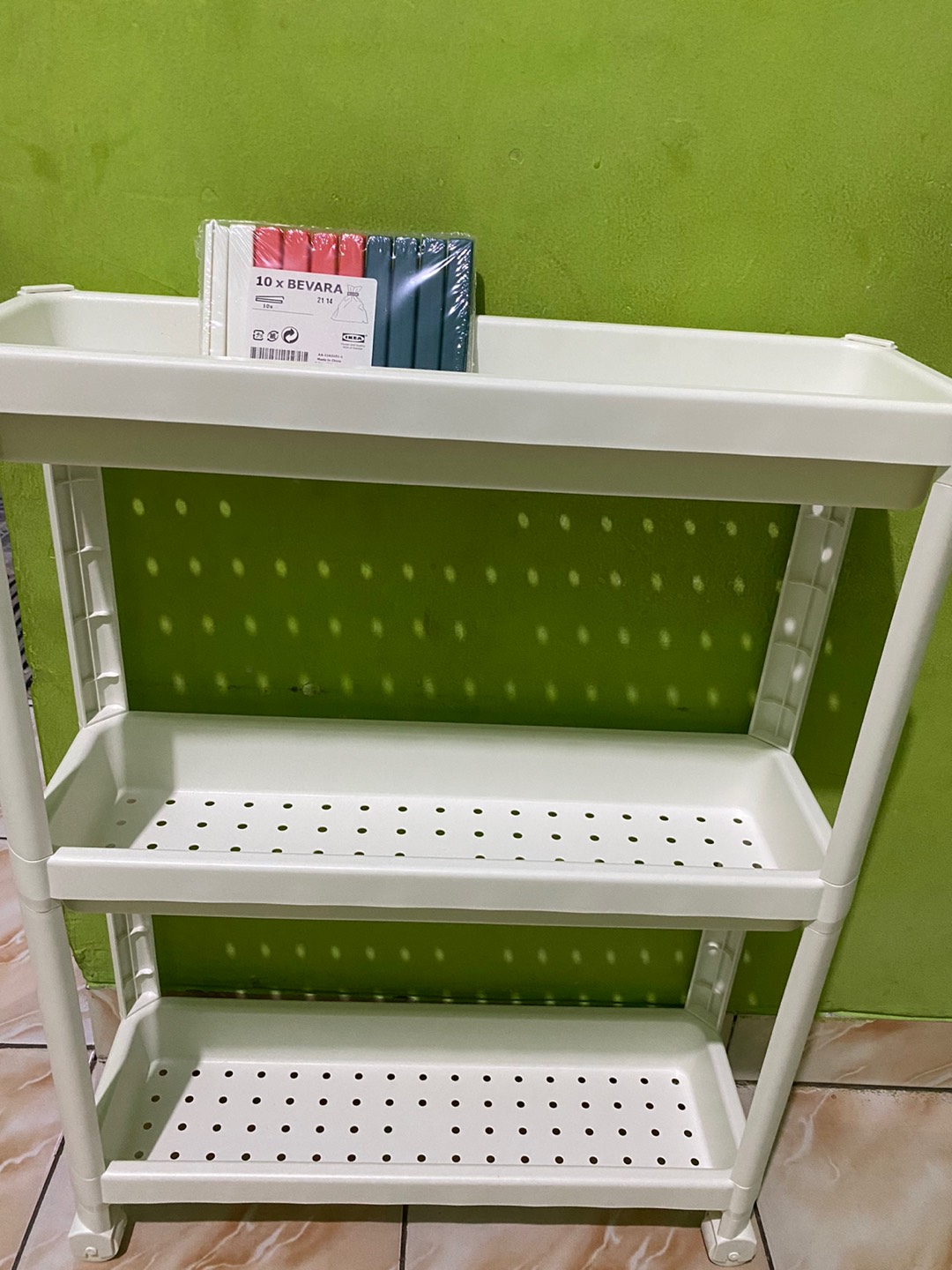 Troli Dapur / Troli Kamar Mandi Serbaguna, Peralatan Kamar Mandi 54cm  Putih Ve1470