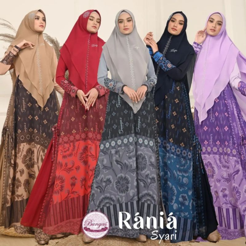 RANIA syari etnik cantik elegan by Bungas Fashion original