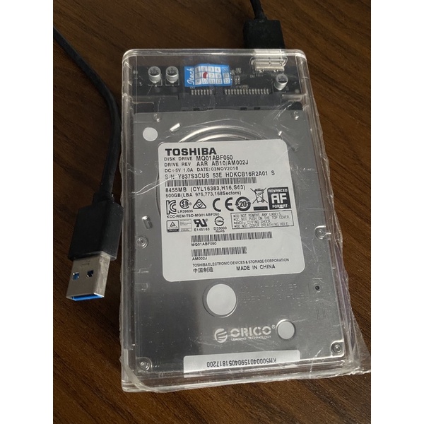 Harddisk External 500Gb Toshiba + Orico Case
