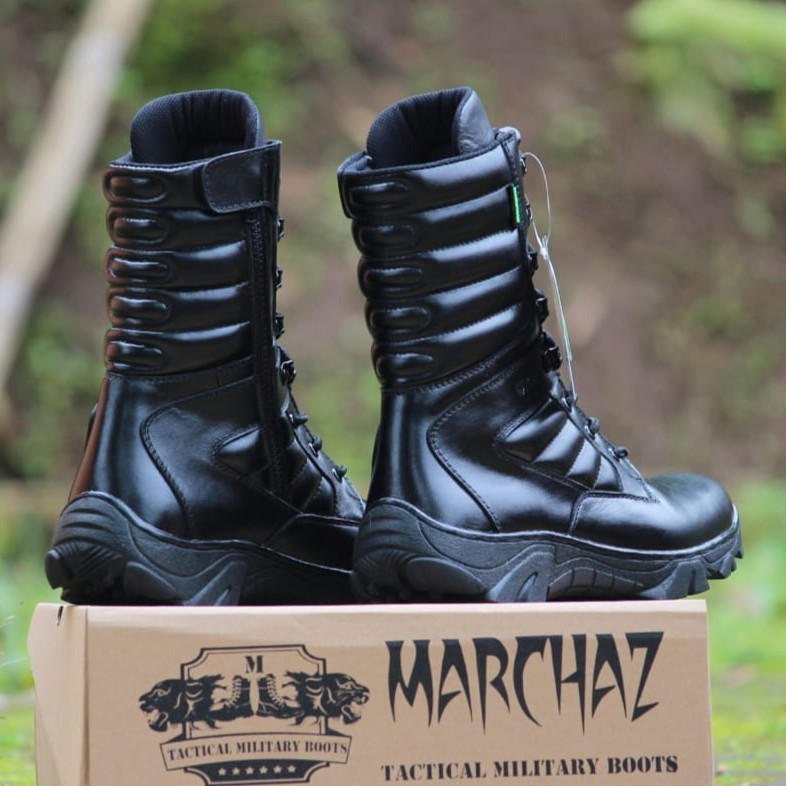 SEPATU PDL PASKHAS MARCHAZ KULIT SAPI ASLI SEPATU PDL DINAS LAPANGAN TNI POLRI SECURITY SATPAM