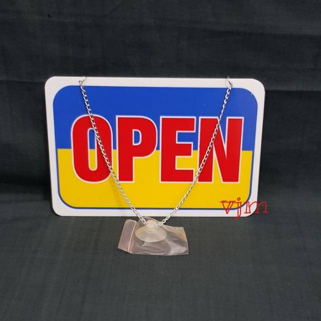 

Sign label open close uk.20x13cm , papan open close akrilik