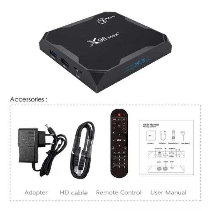 AO86Z18 X96 MAX PLUS RAM 4GB ROM 64GB ANDROID TV BOX AMLOGIC S905X3 FGBFD6946