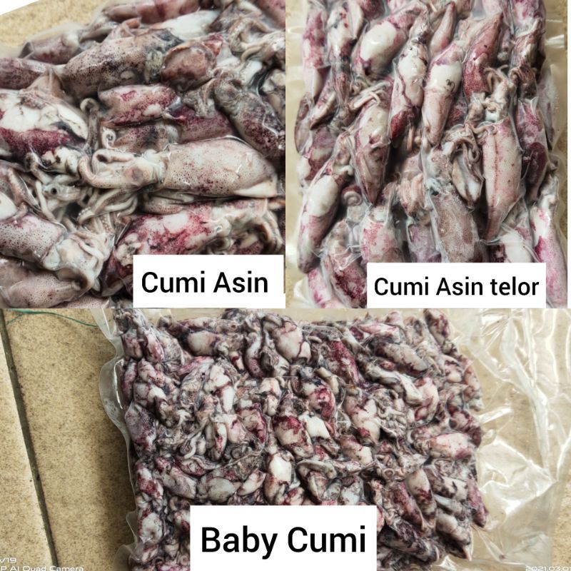 

Cumi asin (non telor), cumi asin telor rebus, baby cumi 100g