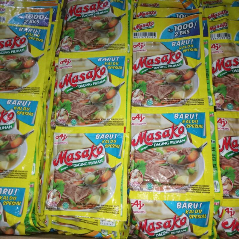 

masako sapi renceng renteng rencengan isi 12 sachet