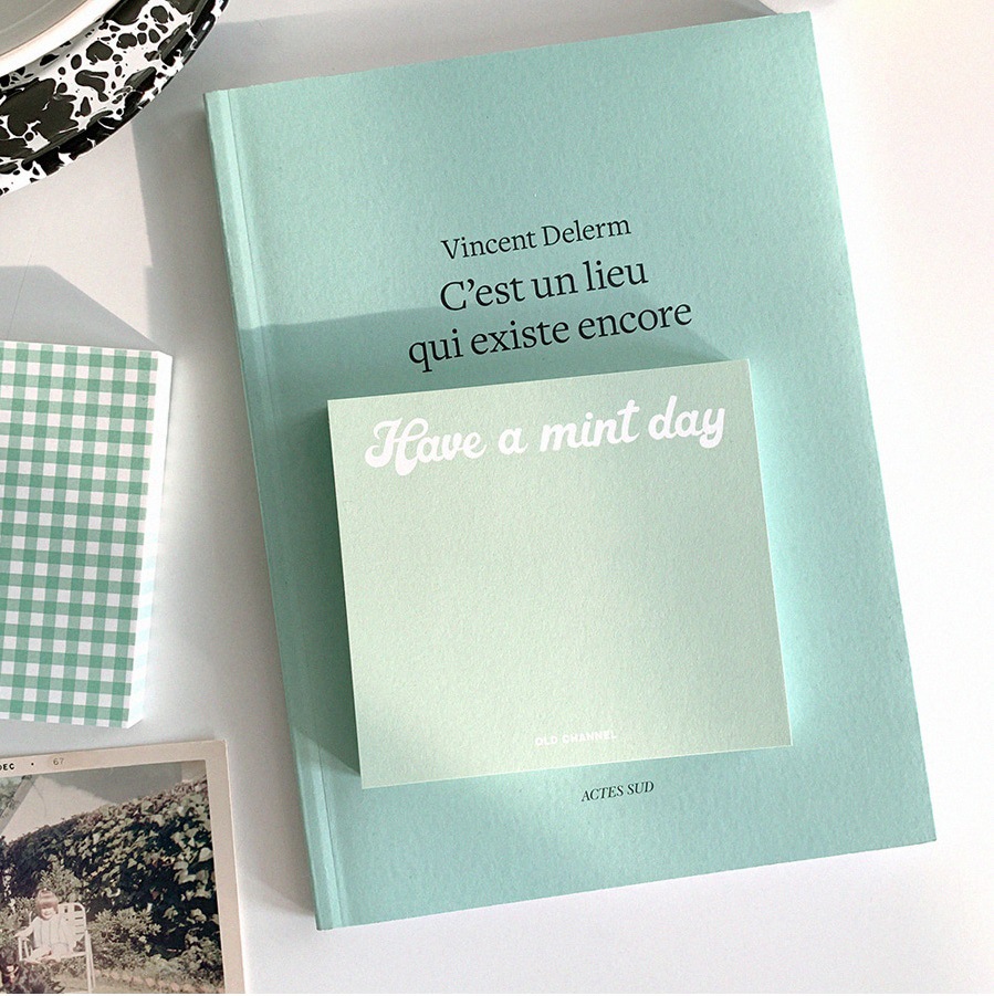 Kertas Memo Sticky Note / Post-It Motif Buah Ceri Hijau Mint Untuk Dekorasi Buku Diary / Scrapbook Diy