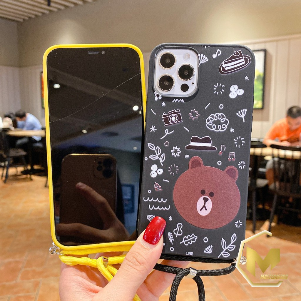 SS157 case Slingcase Lanyard BEAR Oppo F1s A59 A3s A5s A7 A11k A12 A5 A9 2020 A31 A8 MA835