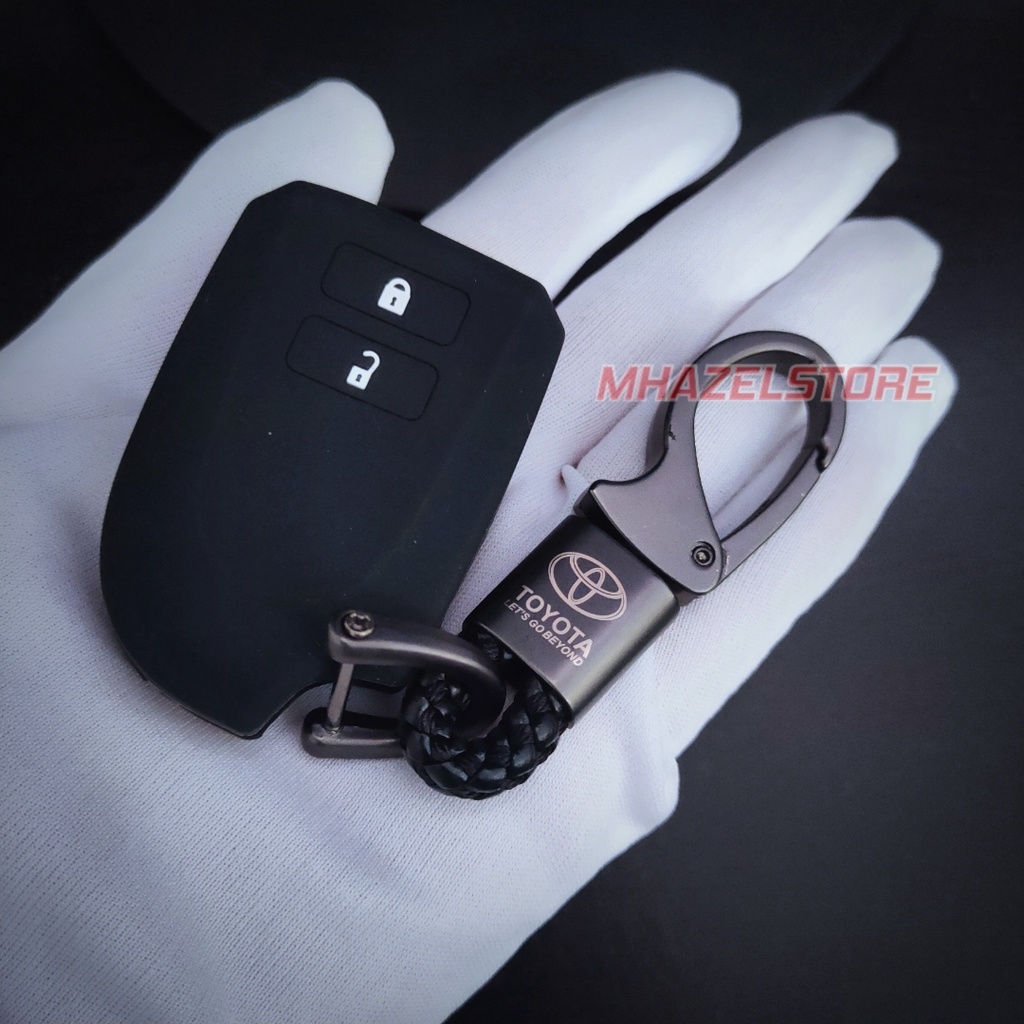 Gantungan kunci sarung remote keyless cover toyota yaris model anyam