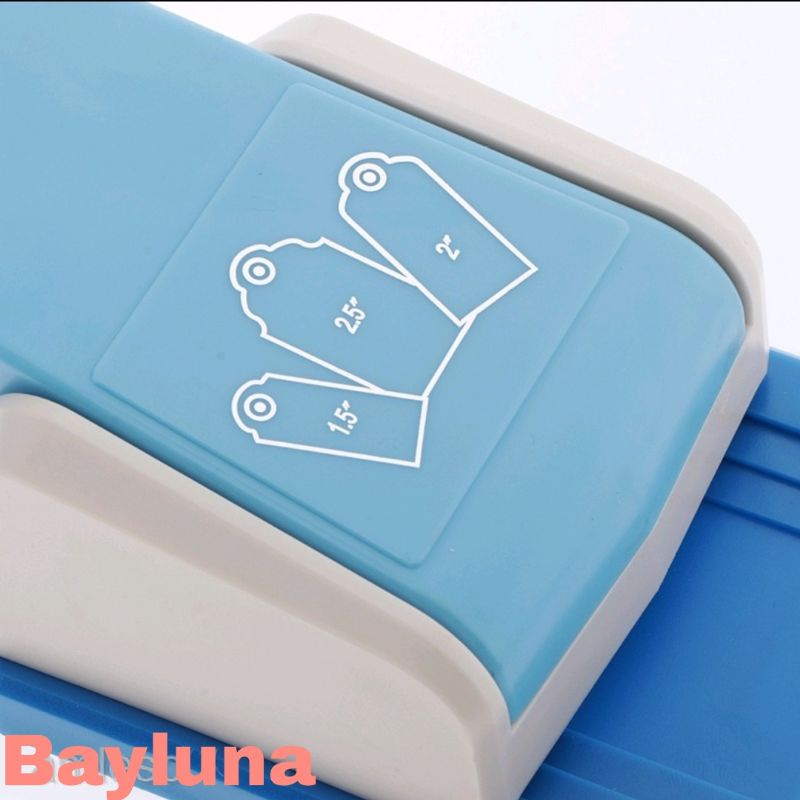 Bayluna | Tag Puncher Bookmark Embossing Gift Hang Tag Paper Punch 3 size in 1, Earring Hole Tag Punch Pembolong Kertas Gantungan Label Kertas Anting