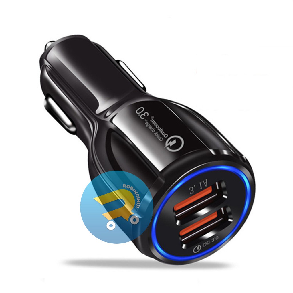 Charger Mobil 2 Port Qc 3.0 3.1A  / Adaptor Mobil / Car Charger / Colokan Mobil / Fast Charging