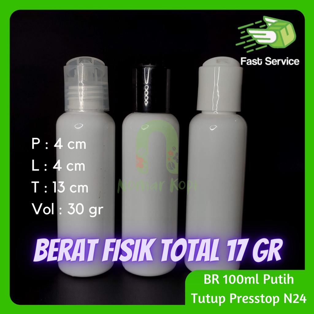 Botol 100ML BR PUTIH Presstop