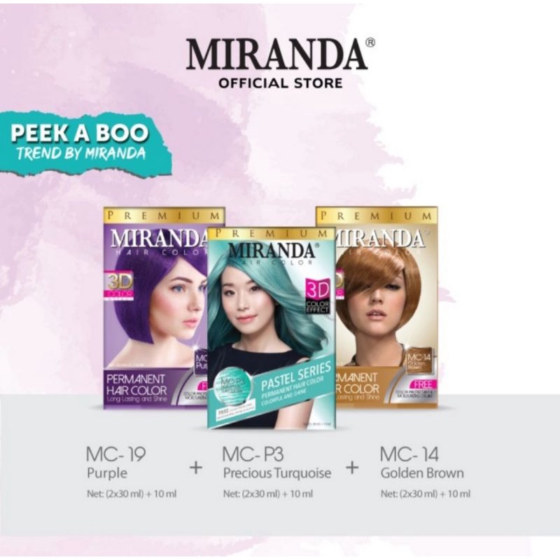 MIRANDA Premium Hair Colour / Semir Rambut / Cat Rambut Miranda 30ml