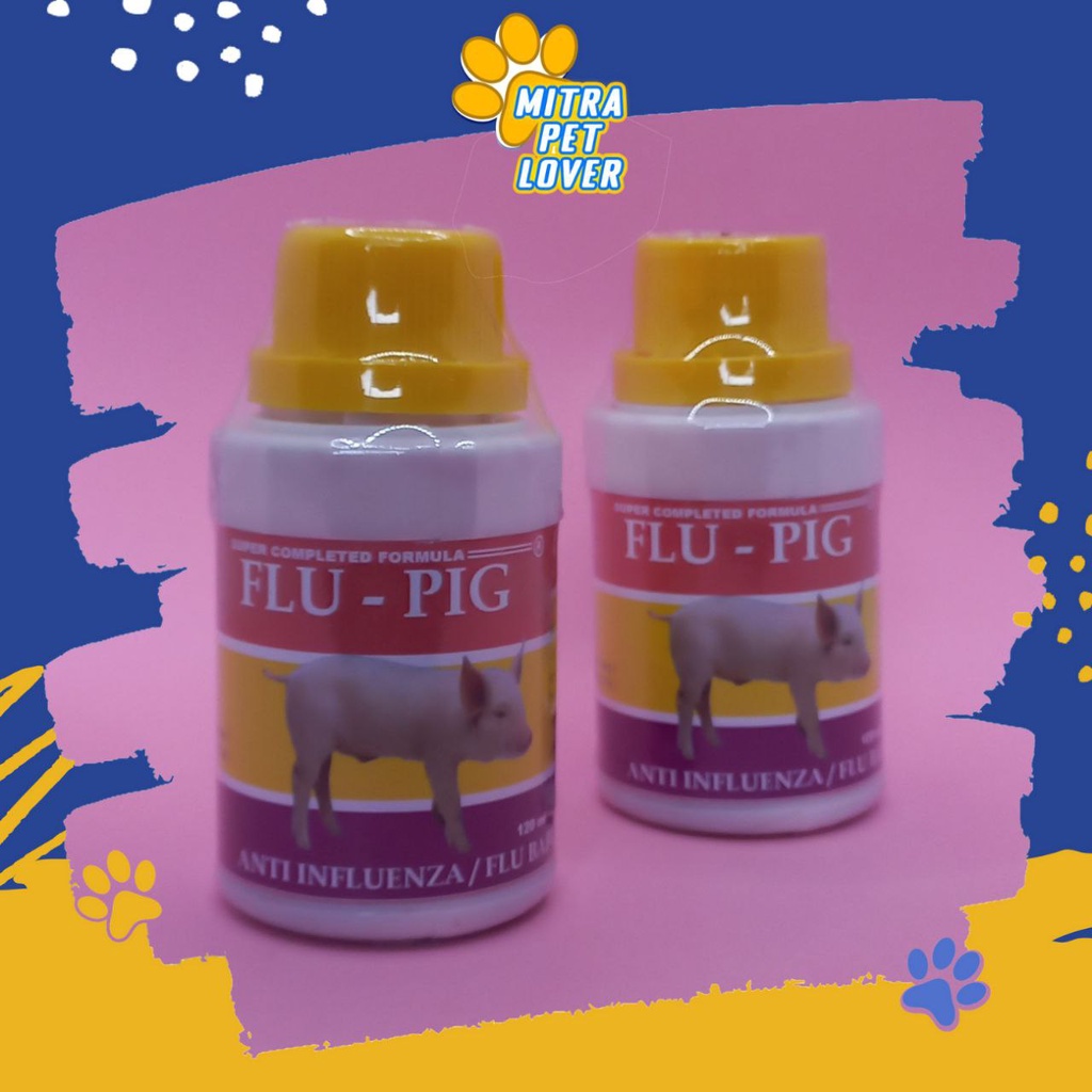 OBAT FLU BABI - FLU-PIG 120 ML ORIGINAL - MENYEMBUHKAN PILEK BATUK NGOROK INFEKSI PARU PADA PIG OLEH BAKTERI &amp; VIRUS - TINGKATKAN IMUN &amp; STAMINA DAYA TUBUH - MURAH GARANSI KUALITAS ASLI - PET ANIMAL TAMASINDO OBAT &amp; VITAMIN TERNAK HEWAN MITRAPETLOVER