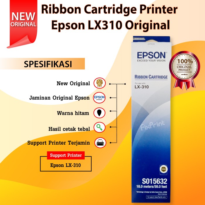 Ribbon Cartridge Printer Epson LX310 LX 310 LX-310 New Original