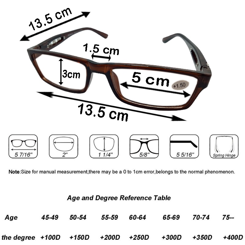 COD Kacamata Baca Lensa Plus (+) 2 Fungsi Baca dan Jalan +1.00 s/d +3.00 Frame Coklat FREE CASE &amp; LAP Kaca mata Rabun Dekat Kacamata Plus Reading Glasses