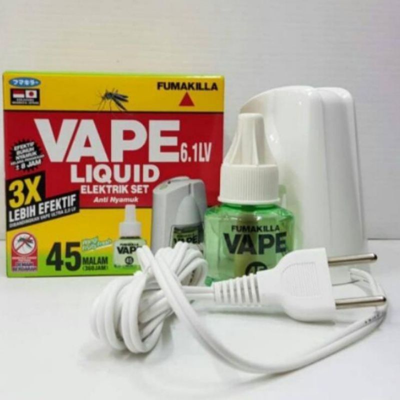 Fumakilla vape cld liquit set alat + refil 45malam