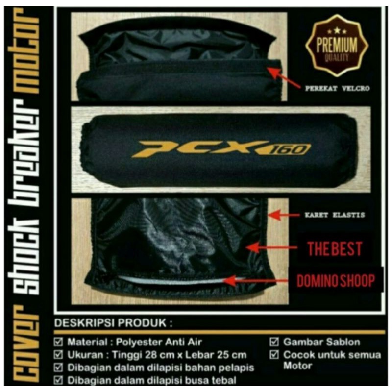 SARUNG SHOCK COVER SHOCKBREAKER SHOK MOTOR PCX160 BEAT VARIO  HARGA SATUAN YA GAN