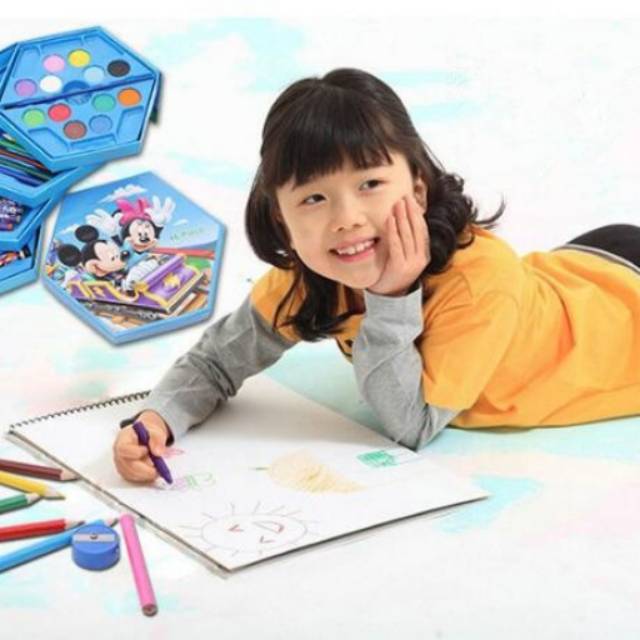 

4 IN 1 CRAYON STATIONARY SET 46PC ALAT MENGGAMBAR PENSIL WARNA CAT AIR KUAS