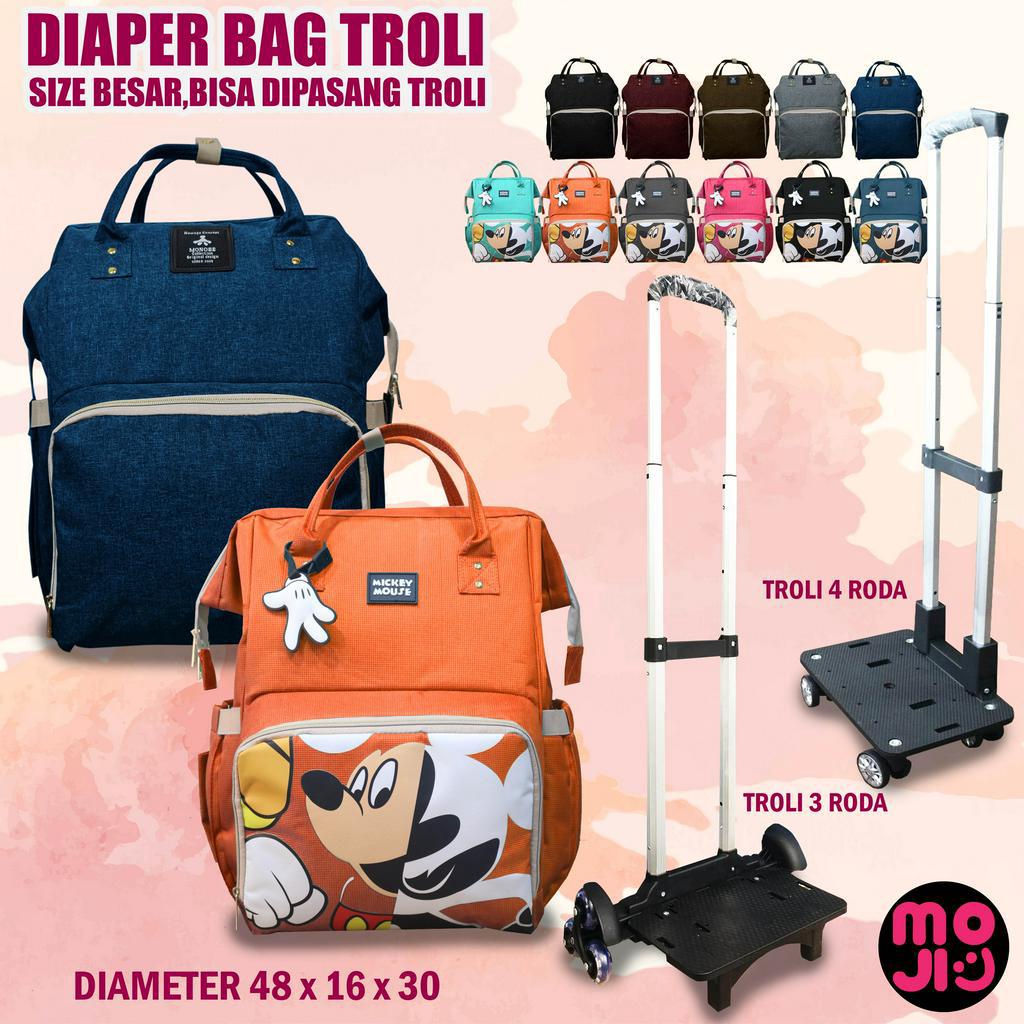 Troli Tas Bayi Diaper Bag  Ransel Popok Bayi MIicky Monobe