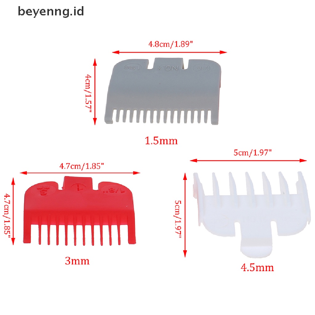 Beyen 3Pcs / Set Sisir Panduan Potong Rambut Pengganti Untuk Perlengkapan Salon / Barber